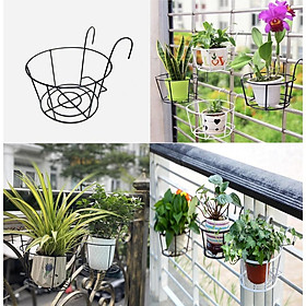 Mua Giỏ sắt dùng treo chậu cây ban công  hàng rào tiện dụng - loại tròn - sắt sơn tĩnh điện