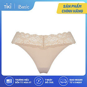 Quần lót nữ lọt khe thun lạnh phối ren iBasic PANW141 - Hồng da - L