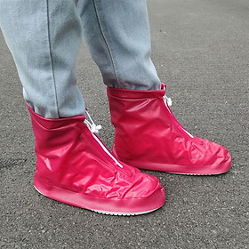 Set 2 Bọc Giày Chống Nước Đi Mưa Có Khóa Kéo, Phù Hợp Mọi Loại Giày
