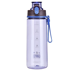 Lock&Lock Plastic Cup/Water Cup/Sports Cup One-click opening, clear and anti-fall, large capacity 630ml HLC646VOL three colors optional