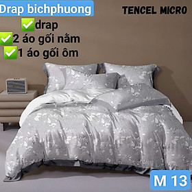 Bộ drap gối Tencel vải Hàn Quốc , đỉnh cao mát , mềm mại { drap và 3 áo gối