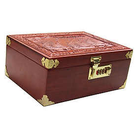 Mua Hộp Đựng Trang Sức  Con Dấu Chạm Thuận Buồm Xuôi Gió Gỗ Hương Loại To MK01 ( 24 x18 x10 cm )