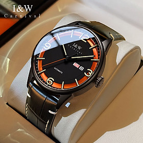Đồng hồ nam chính hãng IW CARNIVAL IW578G-1 Kính sapphire ,chống xước,Chống nước 30m ,Bảo hành 24 tháng,Máy cơ (Automatic),Dây da cao cấp