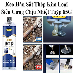 Mua Keo Hàn Nối Sắt Thép Kim Loại Tertell Tuýp 85G Siêu Cứng Chịu Nhiệt Chống Bong