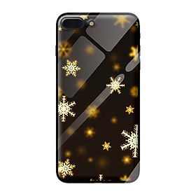Ốp kính cường lực cho iPhone 7 Plus nền tuyết vàng 1 - Hàng chính hãng