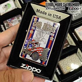 Bật Lửa Zippo 200 God Bless American Truckers