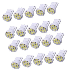 20PCS T10-1206-8SMD  Interior Gauge Wedge Light Lamp Bulb White