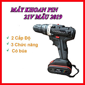 Máy Khoan Pin 21v 3 Chế Độ Có Búa Pin,Hộp Nhựa