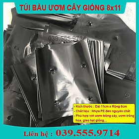 TÚI BẦU VUÔNG ƯƠM CÂY GIỐNG (8 x 11cm) 1KG - CHẬU NHỰA DẺO BỀN ĐẸP TÁI SỬ DỤNG NHIỀU LẦN