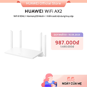 Mua Router WiFi HUAWEI AX2 | WiFi6 5GHz hỗ trợ 1500 Mbps | HarmonyOS Mesh+ | Kiểm soát nội dung truy cập | Hàng Chính Hãng