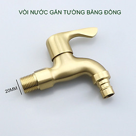 Vòi nước lạnh bằng đồng, loại gắn tường D20mm