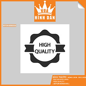 Set 100/200 sticker HIGH QUALITY (2.5x2.5cm) tem mini HÀNG CHẤT LƯỢNG CAO dán lên túi / hộp đựng sản phẩm, dành cho shop (1.085)