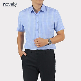 Áo sơ mi nam ngắn tay Novelty Regular fit caro lớn NSMMCLMTCR220773N