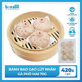 Bánh Bao Gạo Lứt Nhân Gà Phô Mai 70g 420g