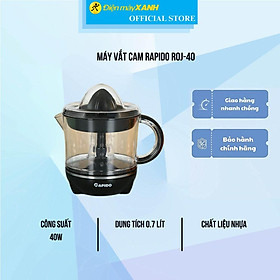 Hình ảnh Máy vắt cam Rapido ROJ-40 - Hàng Chính Hãng