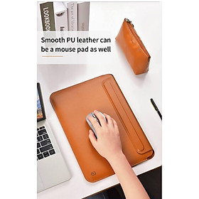 Bao Da Skin Pro Slim Stand Sleeve Dành Cho Macbook Chất Liệu Da PU Mịn