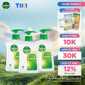 COMBO 3 CHAI NƯỚC RỬA TAY DETTOL KHÁNG KHUẨN – 250G/CHAI