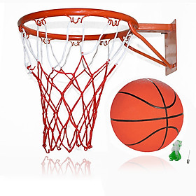 Bộ vành bóng rổ + Quả bóng rổ cao cấp (Kèm lưới và kim bơm bóng)