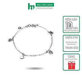 Lắc Chân Nữ Bạc Hiểu Minh LC018S bạc ta