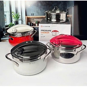 Nồi áp suất Lumias dung tích 3L LPC-068, kèm khay hấp Hàng chính hãng