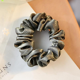 Dây buộc tóc Scrunchies lụa kim tuyến vòng tròn nhỏ HD74