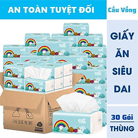 1 THÙNG 30 GÓI GIẤY CẦU VỒNG LOẠI 1 VIỆT NAM 3 LỚP SIÊU DAI SIÊU MỊN