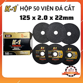 Mua Hộp 50 viên ĐÁ CẮT SẮT 125 | Đá cắt K1 đen 125 | Đá cắt sắt phi 125