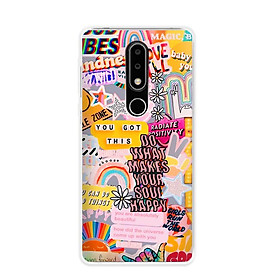 Ốp lưng cho điện thoại Nokia 6.1 plus/X6 - 01171 0755 VIBES01 - Silicone dẻo - Hàng Chính Hãng