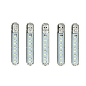 Bộ 5 Đèn Led 8 Bóng Siêu Sáng PKS Cắm Cổng USB  tặng móc dán PKS