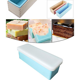 Rectangle Silicone Soap Loaf Molds W/ Lid Soap Supplies Homemade Art Baking Pan Molds DIY Tool for Cake Making Epoxy Jewelry Casting Candle
