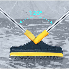 Mua Chổi chà cọ sàn cán dài kết hợp đầu gạt nước có thể xoay góc 120 độ