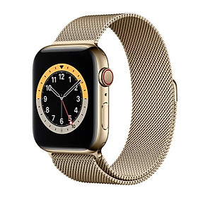 Đồng Hồ Thông Minh Apple Watch Series 6 LTE GPS + Cellular Stainless Steel Case With Milanese Loop (Viền Thép & Dây Thép) - Hàng Chính Hãng VN/A