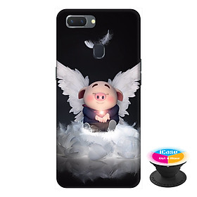 Ốp lưng điện thoại Oppo A5S hình Heo Con Thiên Thần Tình Yêu tặng kèm giá đỡ điện thoại iCase xinh xắn - Hàng chính hãng