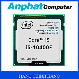 Mua Bộ vi xử lý CPU Intel Core i5-10400F (2.90 GHz up to 4.30 GHz  6 nhân 12 luồng  12M Cache  Socket 1200  Comet Lake-S) - Hàng Chính Hãng
