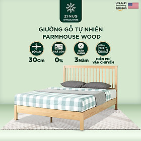 Giường Ngủ Zinus Gỗ Tự Nhiên Cao Cấp Và Sang Trọng Farmhouse Wood Platform Bed