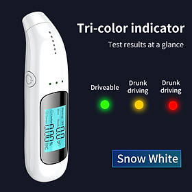 Digital Breath Alcohol Tester with LCD Display Alarm Alert Handheld 3 Indicator Lights Analyzer Breathalyser for Drivers Personal Use Police