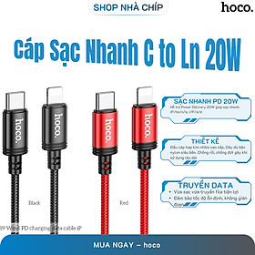 Mua Cáp sạc nhanh PD 20W Type-C to Ln Hoco X89 dài 1m dùng cho iphone 7/8/x/11/12/13 - Hàng Chính Hãng