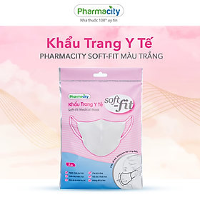 Khẩu trang y tế Pharmacity Soft-fit màu trắng