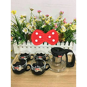 Bộ Tách Trà - Bình Nhựa PP Cao Cấp 4 Ly Thủy Tinh