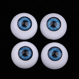 2-8pack 24mm Acrylic Eyeballs Safety Eyes For Baby Doll DIY Making Blue