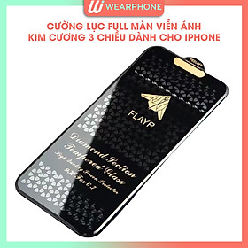 Miếng dán kính cường lực viền kim cương dành cho iphone x xs xr xs max 11 11 pro 11 pro max 12 12 pro 12 pro max 12 mini 13 13 pro max Handtown Hàng Chính Hãng