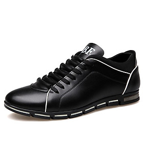 LCRTZKG Mens Casual Shoes Breathable Pu Da giày kinh doanh Giày thể thao nam kích thước 38-48 Flat Sapato Social Men