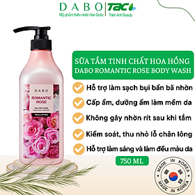 Sữa tắm trắng mịn da cao cấp Hàn Quốc hương thơm quyến rũ Hoa Hồng Dabo Romantic Rose (750ml) – Hàng Chính Hãng