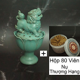 Mua Đỉnh Xông Trầm Hương Sư-Tử Xanh nhả khói cực đẹp