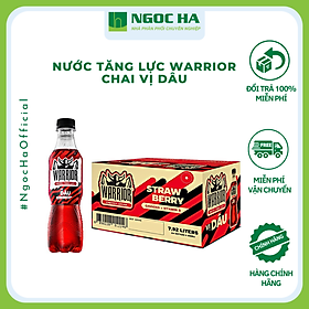 Hình ảnh (Thùng) Nước Tăng Lực Warrior vị dâu chai 330ml