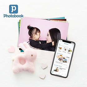 Voucher dịch vụ 200 tấm ảnh 4" x 6" (10x15cm) giấy bóng/ giấy mờ theo yêu cầu - Tự thiết kế trên ứng dụng Photobook