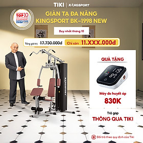 Giàn tạ đa năng KINGSPORT BK-1998 New thiết kế linh hoạt, khung sườn chắc chắn với 10 động tác luyện tập chuyên sâu