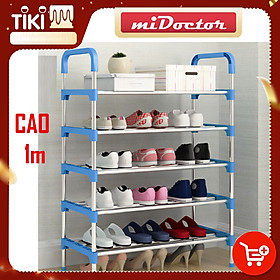 Kệ để giày dép 05 tầng khung inox, giá để giày inox 05 tầng, giày dép, kệ để đồ, kệ sách loại cao cấp midoctor