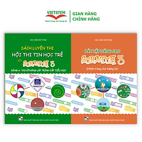 Hình ảnh sách Combo 2 sách Bài tập nâng cao và Luyện thi tin học trẻ cấp Tiểu học với Scratch 3