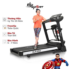 Máy Chạy Bộ Điện ELIP Allias Đa Năng Chính Hãng, Động Cơ Mạnh 3.0 HP, Thảm Chạy Rộng